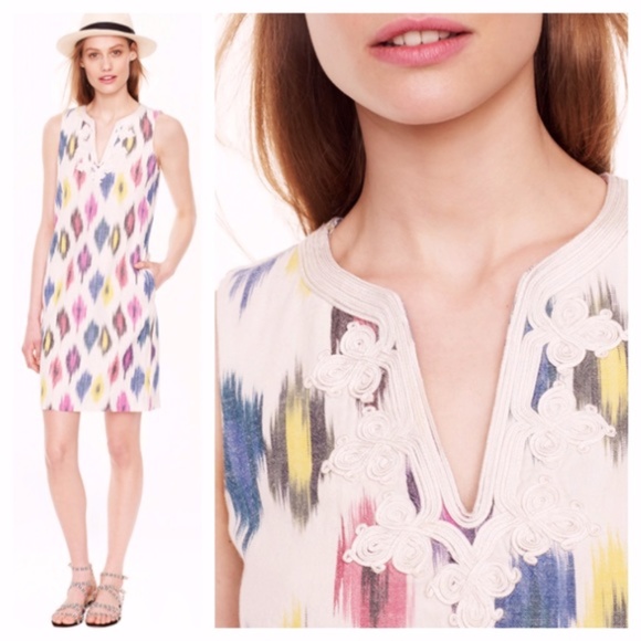 J. Crew Dresses & Skirts - Ikat Dress with fun collar